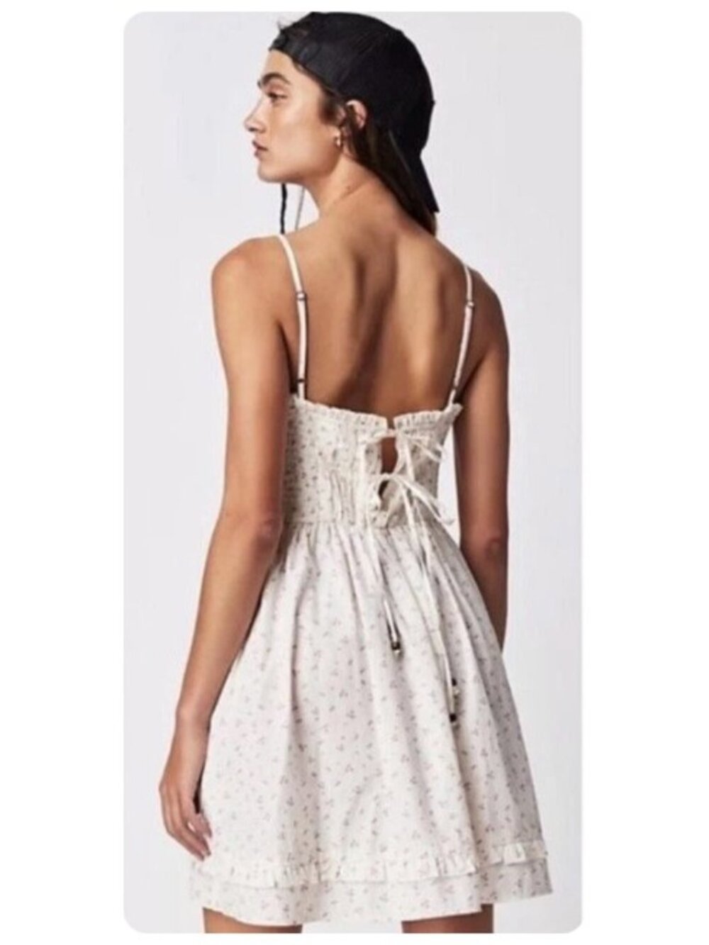 NWT Free People Ivory Combo Gabby Floral Mini Dress sz S - Picture 2 of 8